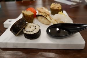 Vegetarian Sushi. at Swell Bowls in Tokyo