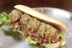 Vegan Ball Dog  at Swell Bowls in Tokyo