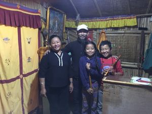 The incredible family, from left Shanta, Nima, Unisha and Pemba at Pourquoi Pas in Pokhara