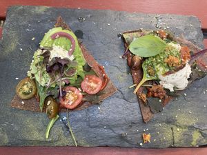 Raw pizza! at The Raw Kitchen Malmö in Malmo