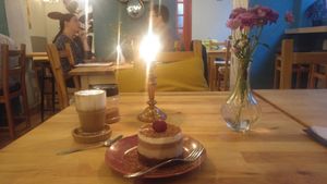 Triple cheesecake at The Raw Kitchen Malmö in Malmo