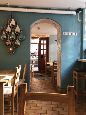 Nice indoor sitting at The Raw Kitchen Malmö in Malmo