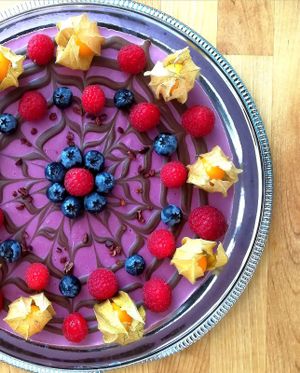 Raspberry Birthday Cheesecake at The Raw Kitchen Malmö in Malmo