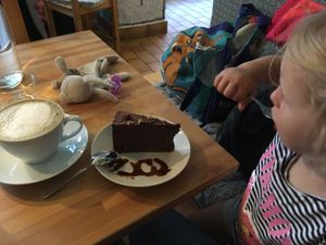 Hazelnut chocolate cake at The Raw Kitchen Malmö in Malmo