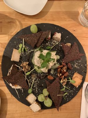 Cheese board  at The Raw Kitchen Malmö in Malmo