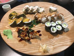 You don’t need all of this plus 2 other plates. But I tried anyway 😅 at Hanamura in Modbury