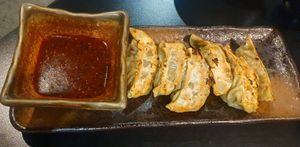 Vegetable gyozas at Hanamura in Modbury