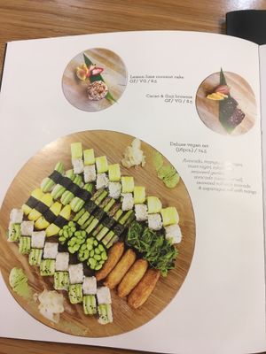 Vegan menu at Hanamura in Modbury