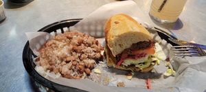 Cubano and rice and peas at Bang Up To The Elephant in Denver