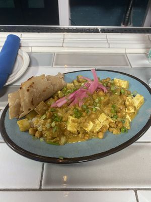 coconut curry (roti instead of cornbread )  at Bang Up To The Elephant in Denver