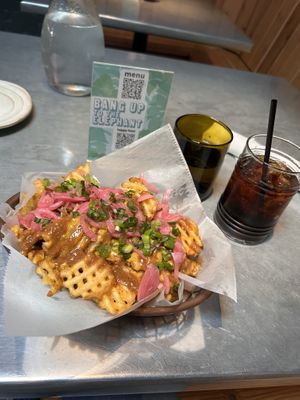 Waffle friess  at Bang Up To The Elephant in Denver