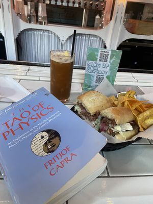 Seitan Cuban and barkeep special tequila drink   at Bang Up To The Elephant in Denver