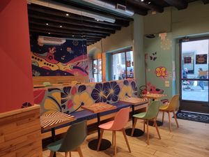 Inside at Flower Burger in Bergamo