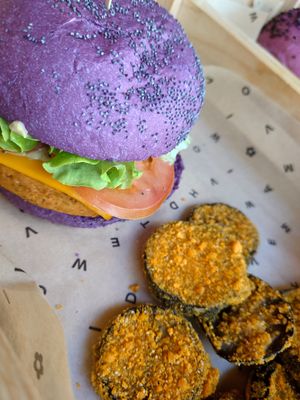 Mine with crispy eggplant 🍆 at Flower Burger in Bergamo