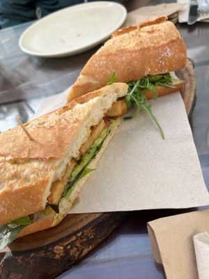 Tempeh sandwich   at Raiz in Sintra