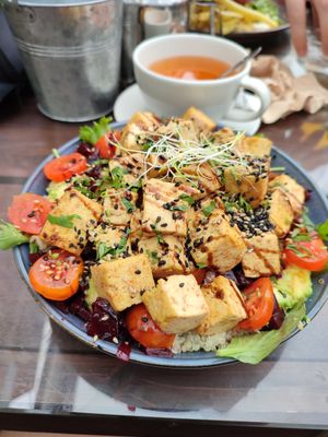 Tofu salad at Raiz in Sintra