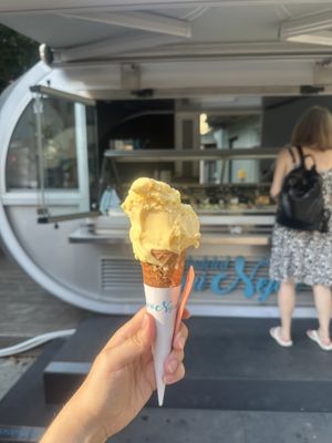 Pear with ginger and cinnamon   at Sladoled Pri Nejcu in Celje