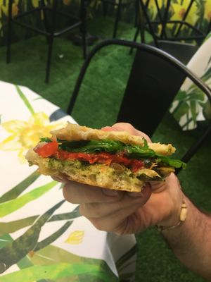 Antipasti Sandwhich at La Farina Tivoni in Tel Aviv