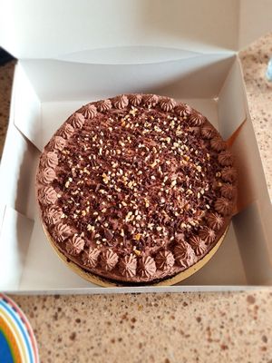 Custom chocolate cake! at Banket Yvette in Best