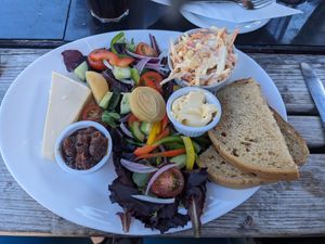 Vegan Ploughman's at Toby Jug Cafe in Boscastle