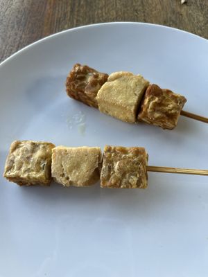Extra tempeh and tofu   at Komune Resort in Medahan