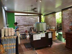Outdoor cafe at Organic & Natural Store and Cafe in Mackay