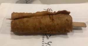 Planted-based mushroom fish fritter  at Shou Yi Fried Fritters  in Central Singapore