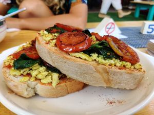 Scrambled tufu at The Chai Tent in Koh Rong