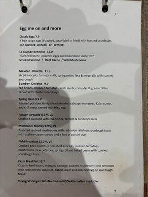 Menu  at Wolfox in Leeds