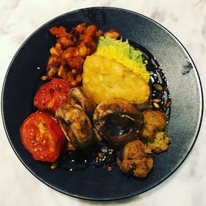 Vegan breakfast  at Wolfox in Leeds