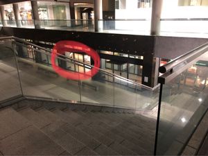 Walk down stairs and through the doors at CoCo Ichibanya - Umeda Sky Building in Osaka