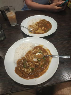 Vegetable curries at CoCo Ichibanya - Umeda Sky Building in Osaka