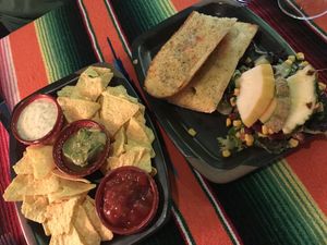 Starter: nachos + garlic bread  at El Castillo in Valkenburg
