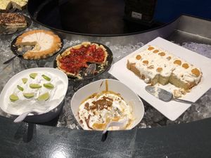 Yummy desserts… the lime mousse was my favourite at El Castillo in Valkenburg