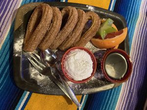 Churros: very sweet, but quite good  at El Castillo in Valkenburg