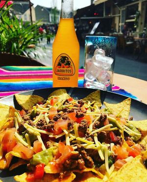 Nachos sin carne with vegan cheese and plant based meat.  at El Castillo in Valkenburg