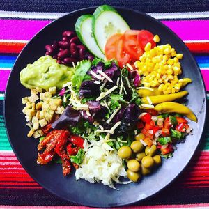 Vegan salad at El Castillo in Valkenburg