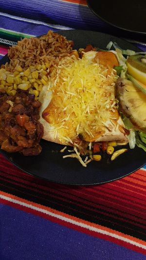 Enchiladas vegetariano - vegan main dish at El Castillo in Valkenburg