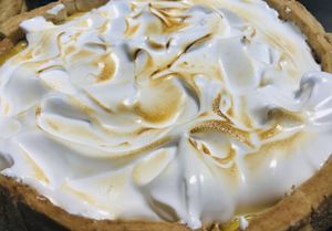 Lemon aquafaba meringue pie at El Castillo in Valkenburg