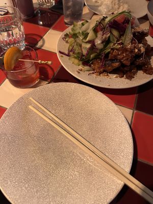 Crispy eggplant *drools*  at Suzie Luck's in Battery Point