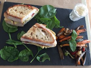 Vegan Hunmus Sandwich  at Kirana Cafe in Peniche