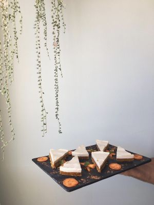 Raw carrot cake
Vegan
Gluten free
Sugar free
 at Kirana Cafe in Peniche