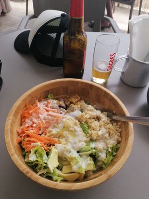 Vegan bowl yummy at Kirana Cafe in Peniche