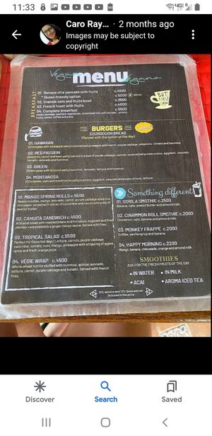  at Aroma Coffee Bar in Cahuita