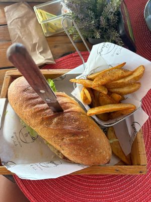 Cahuita sandwich at Aroma Coffee Bar in Cahuita