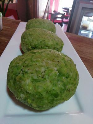 Vegan tart.... For the Green Vegan Burger   at Aroma Coffee Bar in Cahuita