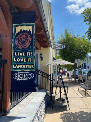 Rachel's storefront - July 31, 2021 at Rachel's Cafe & Creperie in Lancaster
