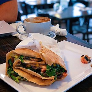 vegan blackbird + added lettuce  at Rachel's Cafe & Creperie in Lancaster