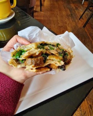 Vegan build your own crepe at Rachel's Cafe & Creperie in Lancaster