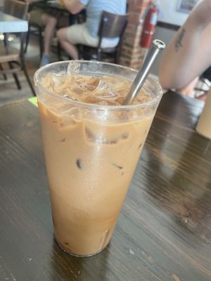 Butterscotch mocha with oat milkk  at Rachel's Cafe & Creperie in Lancaster